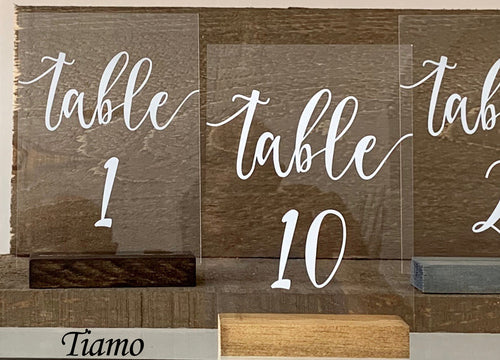 TIAMO ACRYLIC TABLE NUMBERS SET 1-20